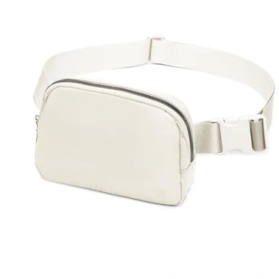 Afbeelding van MISS LULU Mini heuptas voor dames en heren met verstelbare riem, kleine training, hardlopen, reizen, wandelen, Beige, Eén maat,