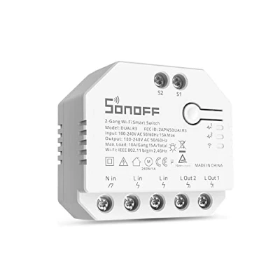 Afbeelding van Sonoff Smart Switch Dual R3 incl. een Rasppishop sticker