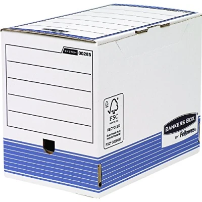 Afbeelding van Bankers Box Systeem A4 200mm Wervelkolom Transfer Bestanden Blauw (Pack van 10)