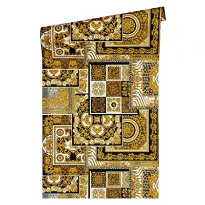 Afbeelding van DIERENPRINT MET KLASSIEK BAROK BEHANG Zwart Wit Goud AS Creation Versace 4