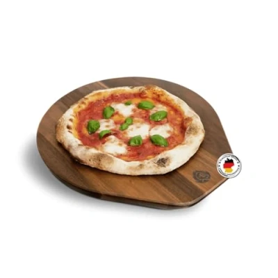 Afbeelding van Burnhard Acacia Pizza Snijplank 34 cm Pizzabord Pizzaplank