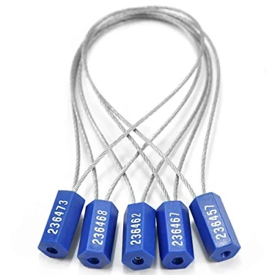 Afbeelding van Chiloskit 10 stks Pull Tite Steel Security Kabel Wire Seals Genummerd Anti Sabotage Tags (blauw)