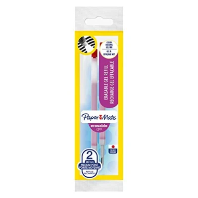 Afbeelding van Paper Mate Medium 0,7 mm Tip Uitwisbare Gel Pen Vullingen Rood (Pack van 2)