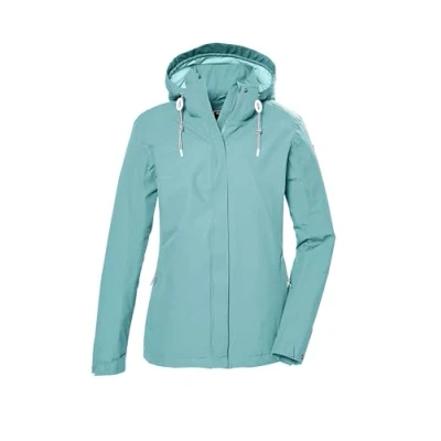 Afbeelding van killtec dames Functionele waterdichte jas/buitenjas met afritsbare capuchon KOS 61 WMN JCKT, aqua, 50, 42858 000