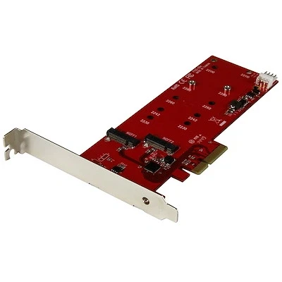Afbeelding van StarTech 2x M.2 SSD controller kaart PCI Express