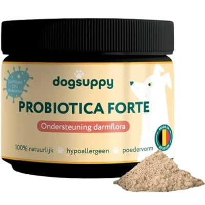 Afbeelding van Probiotica Forte POEDER Vrij van zetmeel en eiwitten Ondersteunt Darmflora &amp; Spijsvertering 100% Natuurlijk +3 miljard FAVV goedgekeurd Hond Hondensupplementen Hondensnacks 180 gram