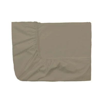 Afbeelding van Essix Royal Line hoeslaken, percal katoen, taupe, 140 x 200 cm