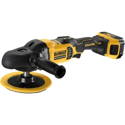 Afbeelding van DeWalt DCM849P2 Haakse Polijstmachine 18V Li ion 125 180mm Set 2x 5,0 Ah in draagtas QW