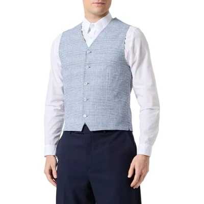 Afbeelding van Jack &amp; Jones Premium Jprriviera Waistcoat Gilet, Heren, Maat: 52, Light blue