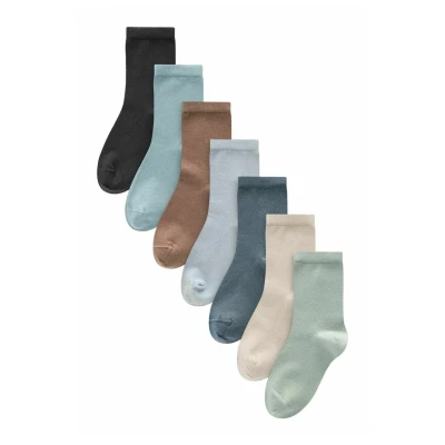 Afbeelding van Next RICH Plain 7 PACK Regular FIT Sokken voor kinderen, Maat: 26.5 30.5, Blue neutral mineral
