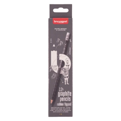 Afbeelding van Potlood Bruynzeel 6021 Burotek HB met gum