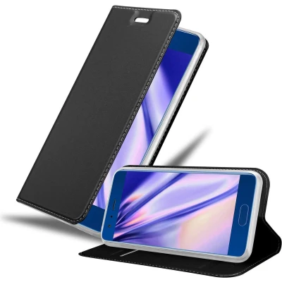 Afbeelding van Cadorabo Hoesje geschikt voor Honor 9 in CLASSY ZWART Beschermhoes met magnetische sluiting, standfunctie en kaartvakje Book Case Cover Etui