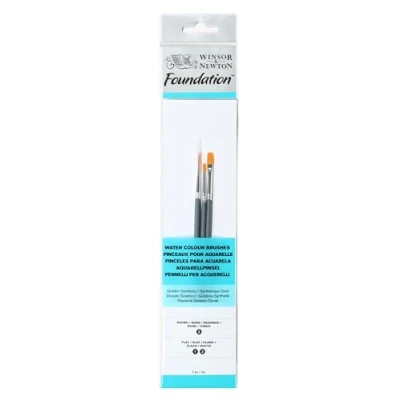 Afbeelding van Winsor &amp; Newton Foundation Aquarel Penselen Set van 3 stuks