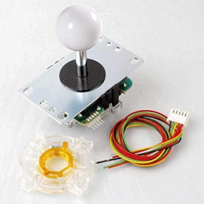 Afbeelding van Sanwa GT Y GTY achthoekige poort + JLF TP 8YT Stok Handvat Arcade Joystick 4 &amp; 8 Manier Verstelbaar (Mad Catz SF4 Toernooi Compatibel) (Wit)