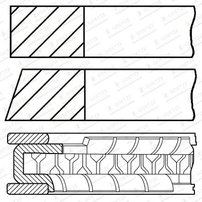 Afbeelding van Goetze Engine Zuigerveren 08 445900 00