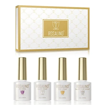 Afbeelding van ROSALIND UV Gel Nagellak Set Kleur Met Base Coat en Matte Top Voor DIY Thuis Nagel Art Salon Polish Starter Kit