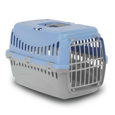 Afbeelding van MP Bergamo transportmand Gipsy 50 deur van kunststof voor katten, 5 kg, kleur: lichtblauw