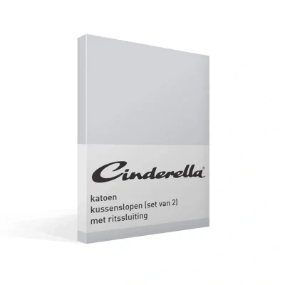 Afbeelding van Cinderella Weekend Kussenslopen met rits Katoen 40x80 cm Light Grey 2