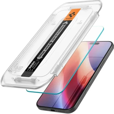 Afbeelding van Spigen Screen Protector Geschikt voor Apple iPhone 16 Pro Max EZ Fit GLAS.tR 9H Tempered Glass Case Friendly Gemakkelijke Installatie 1 Pack