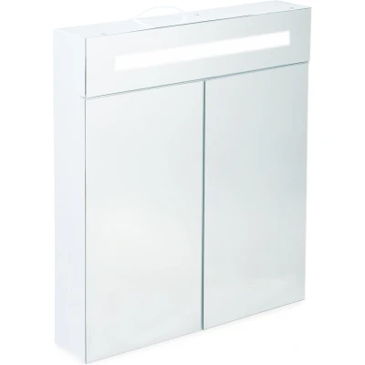 Afbeelding van Relaxdays LED spiegelkast badkamerkast stopcontact hangende kast 2 deuren