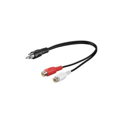 Afbeelding van Subwoofer/Tulp mono (m) Tulp stereo (v) audio adapter 0,20 meter