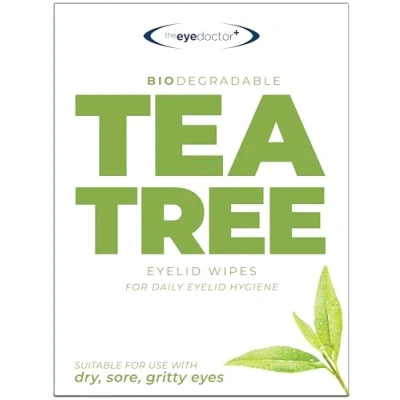 Afbeelding van The Eye Doctor Theeboom Oogliddoekjes 20 Oogdoekjes Voor Eenmalig Gebruik Geschikt Gevoelige Ogen, Droge Blefaritis, MGD En Demodex Milieuvriendelijk, Biologisch Afbreekbaar