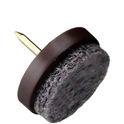Afbeelding van Deltafix Meubelviltglijders 24mm Bruin 12 Stuks met nagel