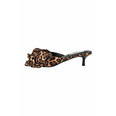 Afbeelding van Steve Madden Muiltjes met hak, Dames, Maat: 36, Leop satin Textiel