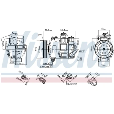 Afbeelding van Nissens Airco compressor 890632