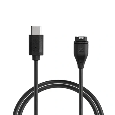 Afbeelding van kwmobile USB oplaadkabel type c compatibel met Garmin Forerunner 265 / 265S 965 Kabel voor smartwatch in zwart