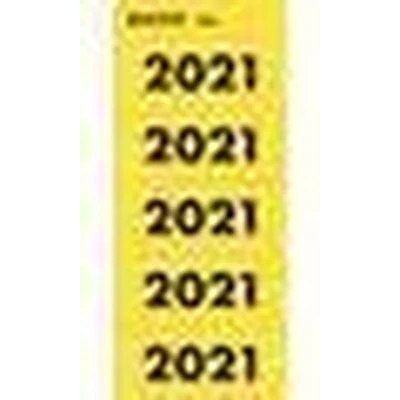 Afbeelding van Rugetiket Leitz jaartal 2021 geel
