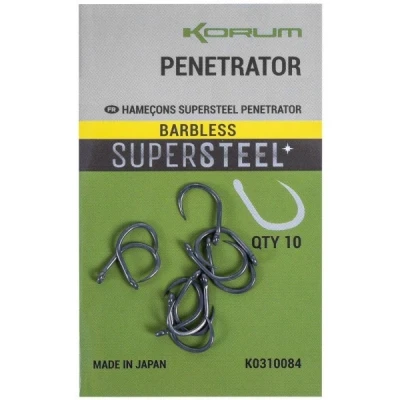 Afbeelding van Korum Penetrator Hook Size 8 Barbless (10stuks) Karperhaken