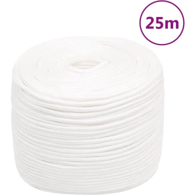 Afbeelding van vidaXL Boottouw 8 mm 25 m polypropyleen volwit