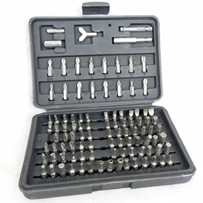 Afbeelding van Veiligheid schroevendraaierbitset Torx schroef Phillips Pozidriv® bits van chroom vanadium staal 100 stuks