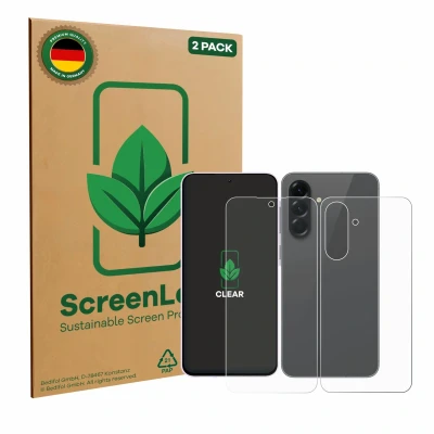 Afbeelding van ScreenLeaf Screenprotector voor Samsung Galaxy A56 (Voor+Achter) Duurzame schermbescherming Folie Beschermfolie transparant (2 Stuks)
