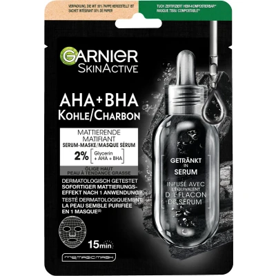 Afbeelding van Garnier Skin active tissue mask charcoal 28 g