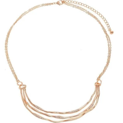 Afbeelding van Behave Statement ketting in dynamisch design met steentjes