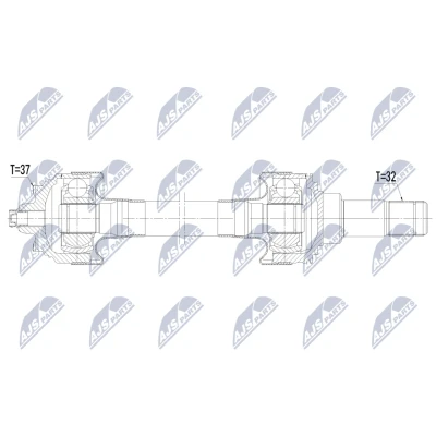 Afbeelding van NTY NPW BM 247 Aandrijfas Achteras links 733mm Automatische versnellingsbak BMW: X7 (G07) xDrive 40 i, 30 d, M 50 30d 3.0