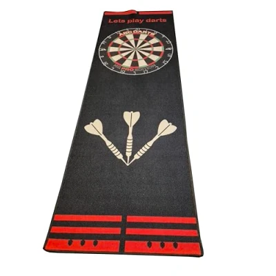 Afbeelding van ABC Darts Dartmat Antracite Rood 241 x 80 cm