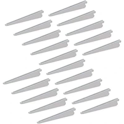 Afbeelding van Emuca tandstang dubbel geperforeerd niet 32 mm voor geodriehoek, wit, 10 stuks Équerre 170mm Wit.