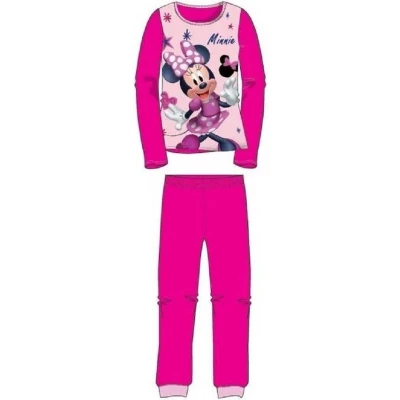Afbeelding van Minnie Mouse pyjama donkerroze Disney pyama maat 128