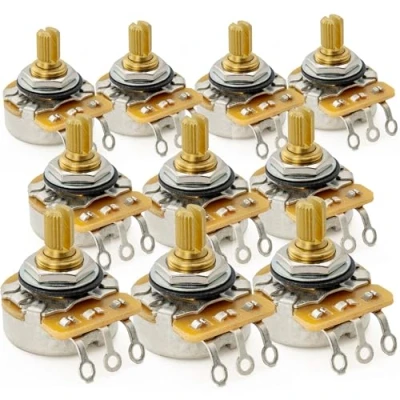 Afbeelding van CTS 450G A250K Logaritmische Potmeter Messing Short Split Shaft 1/4 Inch 10% voor Elektrische Gitaar Basgitaar(Set van 10)