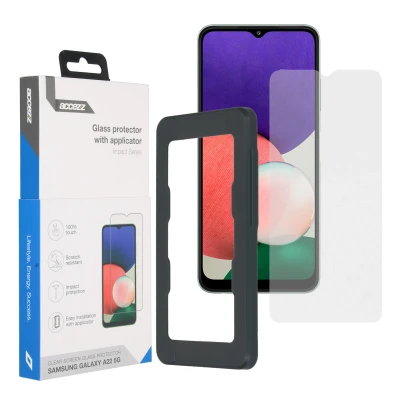 Afbeelding van Screenprotector Samsung Galaxy A22 (5G): Accezz Glass + Applicator