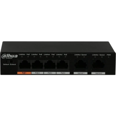 Afbeelding van Switch Dahua DH PFS3006 4ET 60 Black