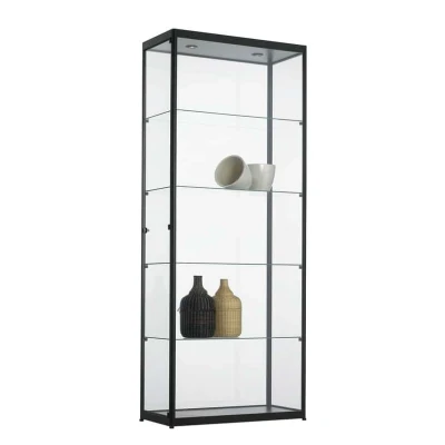Afbeelding van Vitrinekast 4 legborden 200x80x40 Zwart