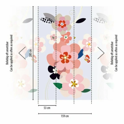 Afbeelding van AS Creation The Wall Travel Styles Multicolor 39208 1 392081 Multicolour / Roze