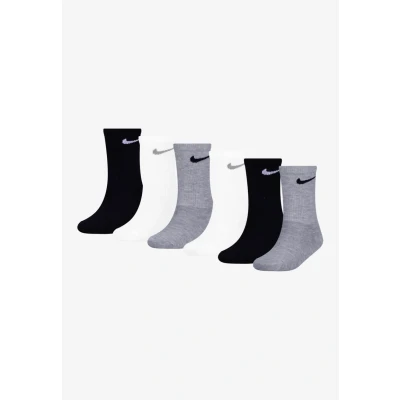 Afbeelding van Nike Sportswear Basic CREW 6 PACK Unisex Sokken voor kinderen, Maat: 23.5 27, White/dark gray heather