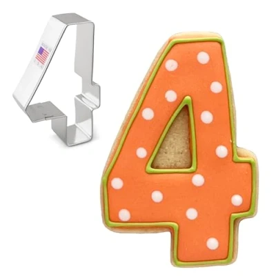 Afbeelding van Nummer vier / #4 koekjessnijder, 3,25 inch Made in USA door Ann Clark
