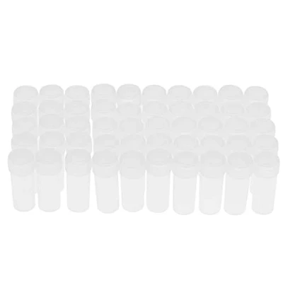 Afbeelding van 50st Mini Plastic Reageerbuizen, 5ml Reageerbuizen Sample Flessen Kleine Opslagcontainer