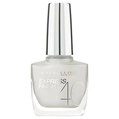 Afbeelding van Maybelline Express Finish nagellak, nr. 60/15 wit Dream, droogt in slechts 40 seconden, schokbestendige film beschermt de verf tegen afbrokkelen, ondoorzichtig sneeuwwit, 10 ml